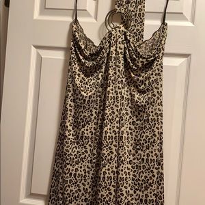 Plus size leopard print dress